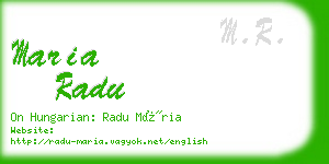 maria radu business card